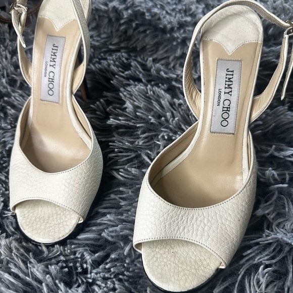 NWT Jimmy Choo peep toe slingback heels , Size 6 - Picture 2 of 5